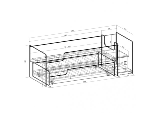 Детская выкатная кровать Легенда К302.41 в Пушкине